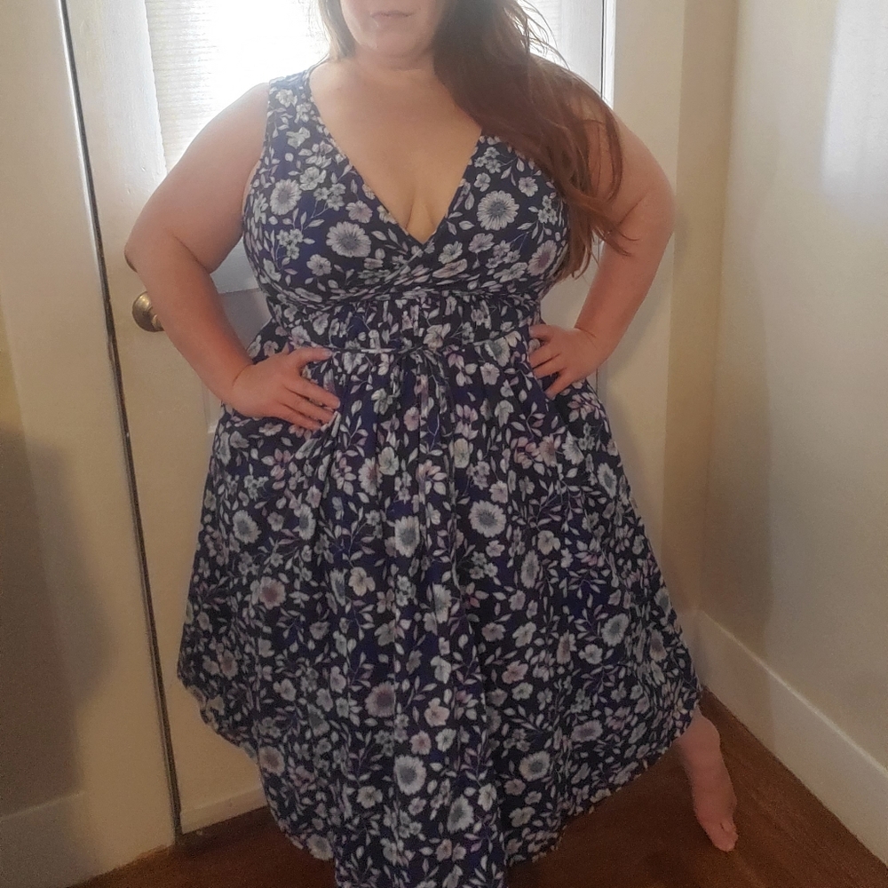 Blue Floral Maxi Dress